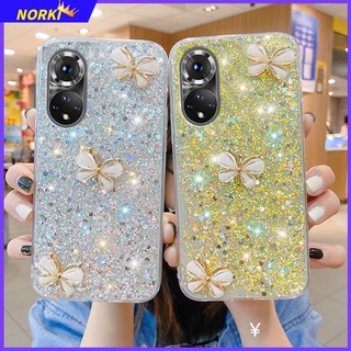 เคสโทรศัพท์มือถือ ซิลิโคนนุ่ม ลายผีเสื้อ 3D กลิตเตอร์ ระยิบระยับ สําหรับ Huawei Nova 9 9SE 7 7i 7SE 5T 3i Y9A Y7A Y7P Y6P Y9Prime 2019