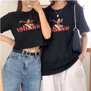 เสื้อคู่🥰 เสื้อยืดครอป เสื้อยืด จะใส่คู่กับแฟนหรือกับเพื่อนก็น่ารัก