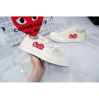 😃Converse x Comme Des Garcons PLAY Chuck 70 White Low 🔥Limited Edition 🔥