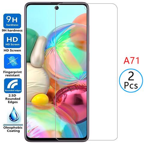 กระจกนิรภัยสําหรับ Samsung A71 กระจกป้องกันป้องกันหน้าจอบน Galaxy a 71 71a 4g 5g ฟิล์ม Samsun Samsum