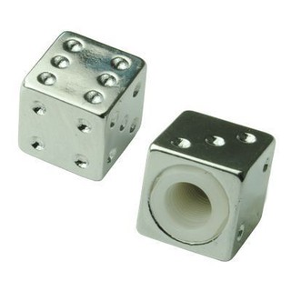 จุกวาล์วยาง ลูกเต๋า สีเงิน,ดำ,น้ำเงิน ( Tire Valve C Dice )