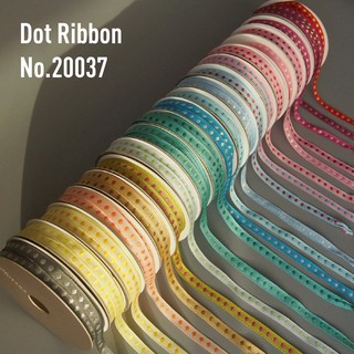 MOMOTARA No. 20037 ริบบิ้น ริบบิ้น Ribbon ลายจุด Dot Ribbon ขนาด 1 CM ยาว 36 หลา