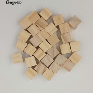 Gregorio 50Pcs / 20Pcs / 10Pcs สี่เหลี่ยมผืนผ้าง่ายๆที่ทำจากไม้เย็บเล่ม Scrapbooking ปุ่ม DIY