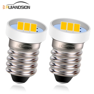 ฐานหลอดไฟ LED E10 6V 12V 24V AC DC สีขาวอบอุ่น ไม่มีขั้ว 2 ชิ้น