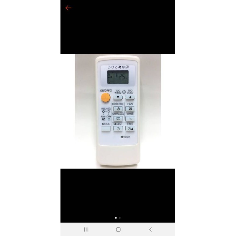 รีโมทแอร์มิซูมิชิรุ่นMr.Slim