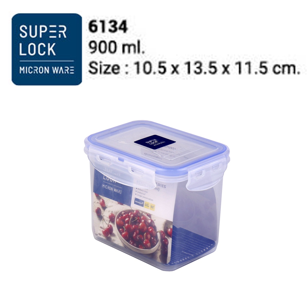 Superlock รุ่น 6134 กล่องถนอมอาหาร รุ่น Modern ฝาล็อคสุญญากาศ ขนาด 900 มล.