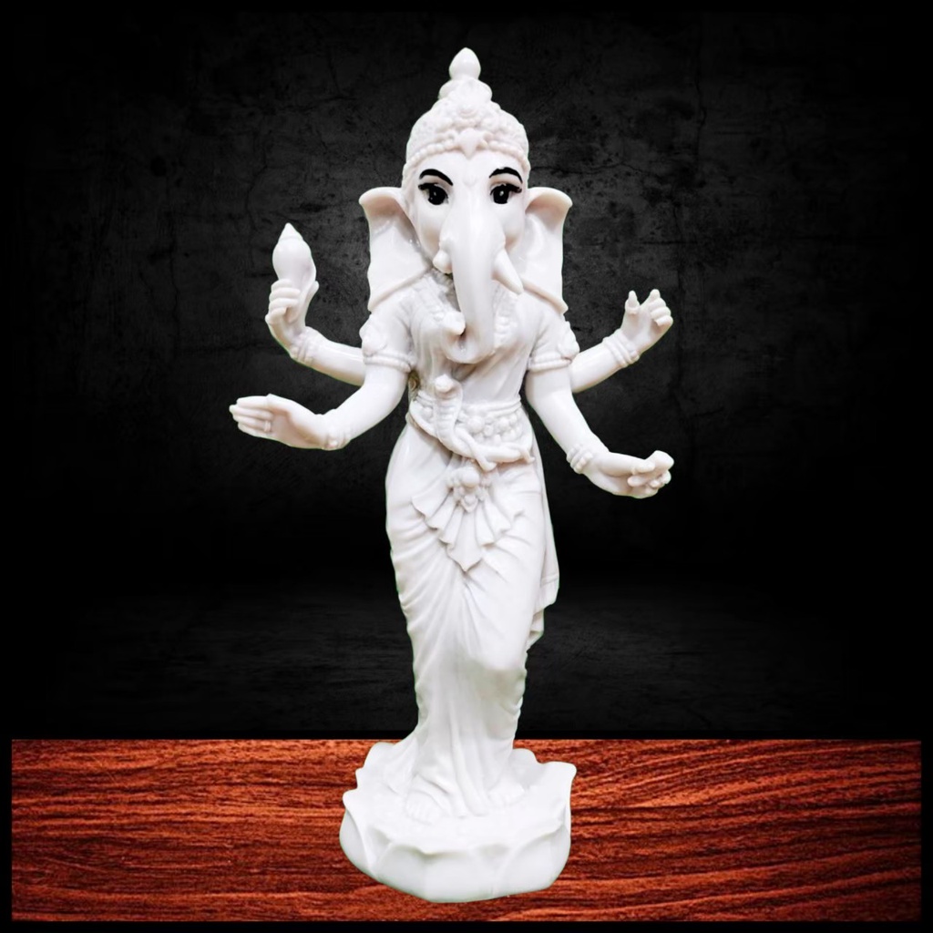 พระคเณศาณี พระพิฆเนศปางวินายักกี งานลิขสิทธิ์ (กว้าง3นิ้ว สูง10นิ้ว)งานเรซิ่นผสมผงหินขาวพรีเมี่ยม บูชาเสริมอำนาจวาสนา