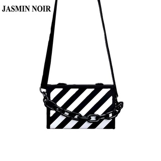 Jasmin Noir กระเป๋าสะพายไหล่ สะพายข้าง ลายสก๊อต หรูหรา สําหรับผู้หญิง