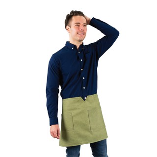 Han&amp;Co.12C Cross Back Short Apron-Glass Green ผ้ากันเปื้อนตัวสั้นรุ่น12C สีเขียวอ่อน