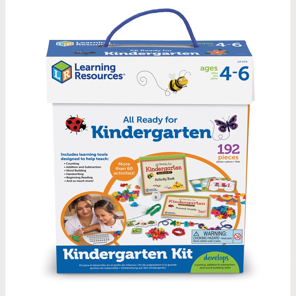 Learning Resources, All Ready For Kindergarten Readiness Kit ชุดเตรียมความพร้อมสําหรับอนุบาล ของเล่นเด็ก 4 ปี+