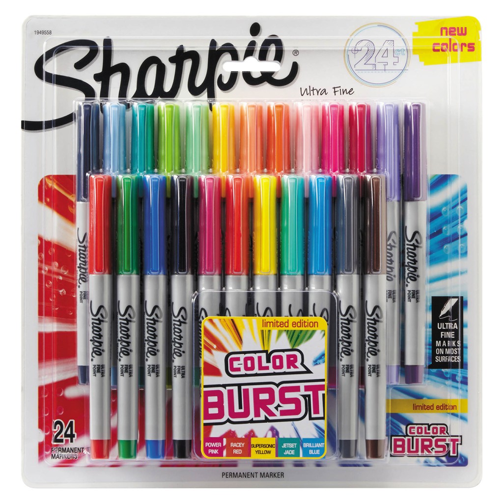 ปากกา SHARPIE  Color BURST Ultra fine 24 ด้าม