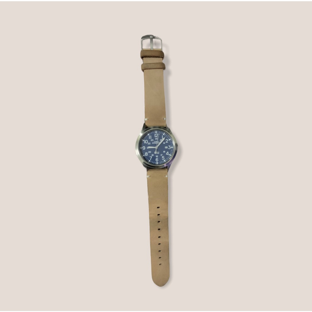 ❌❌SOLD OUT❌❌ นาฬิกา Timex TM-4B01800 สายหนังสีน้ำตาลอ่อน
