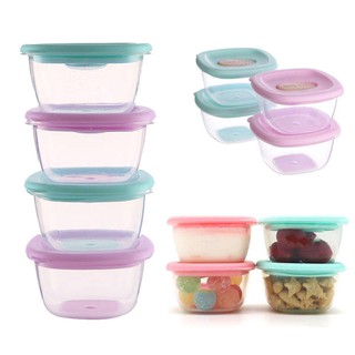 กล่องเก็บอาหารเด็กทารก กล่องถนอมอาหาร Baby food Container 4PCS