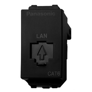 เต้ารับคอมพิวเตอร์ PANASONIC WEGN 24886 CAT6 สีดำ COMPUTER SOCKET PANASONIC WEGN 24886 CAT6 BLACK