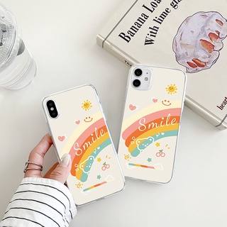 rainbow เคสไอโฟน 11 12 13 14 promax case เคสโทรศัพท์ iPhone 7 8 Plus Se 2020 8พลัส เคส X Xr Xs Max smile bear cover