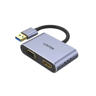 UNITEK USB 3.0 to HDMI and VGA Adapter รุ่น V1304A (สินค้ารับปรักัน 2 ปีพร้อมกล่อง)