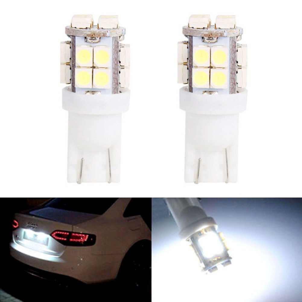 2x T10 W5W 194 168 6-5730-SMD LED License Plate White Light Lamp Bulb