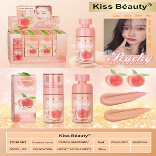 68083-03 ครีมรองพื้นกันแดดพิช Kiss Beauty ครีมกันแดดพิช ครีมรองพื้นพิช ครีมบีบีกันแดดเนื้อแมท รองพื้นบีบีพิช