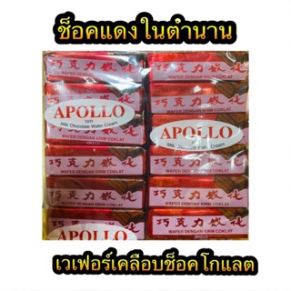 Apollo ช็อคแดงในตำนาน เวเฟอร์เคลือบช็อคโกแลต