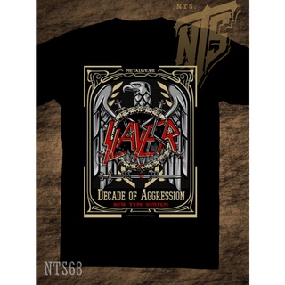 NTS 68 Slayer ROCK เสื้อยืด เสื้อวง เสื้อดำ สกรีนลายอย่างดี ผ้าหนานุ่ม ไม่หดไม่ย้วย NTS T SHIRT S M L XL XXL