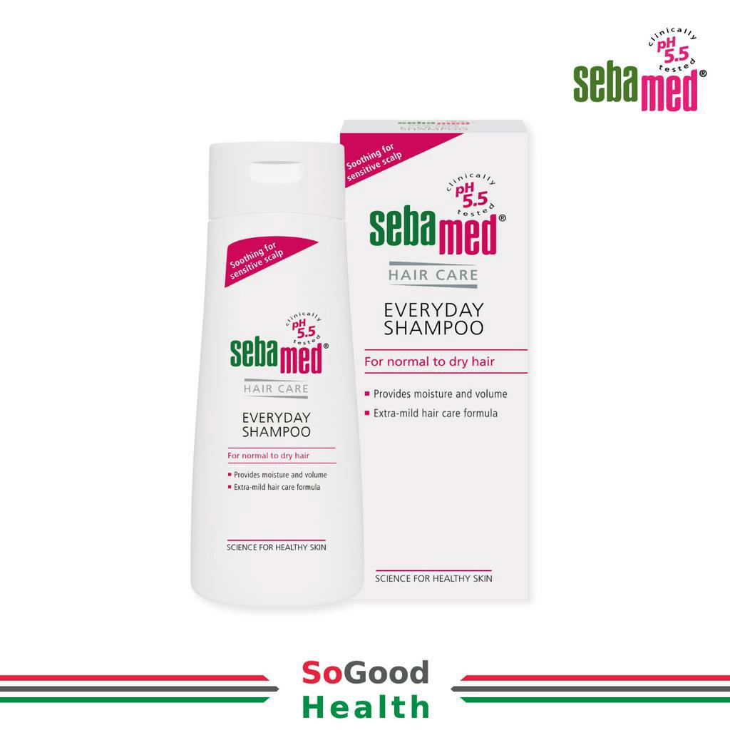 💥EXP 06/28💥SEBAMED EVERYDAY SHAMPOO 200 ML. แชมพูสระผมสูตรอ่อนโยน ต่อหนังศรีษะ ปราศจากสารสบู่ และความเป็นด่าง