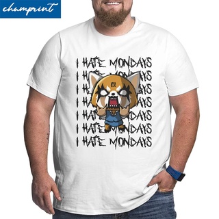 เสื้อยืดผ้าฝ้ายพิมพ์ลายแฟชั่น เสื้อยืด พิมพ์ลาย Aggretsuko Aggressive Retsuko I Hate Monday สไตล์วินเทจ สําหรับผู้ชาย