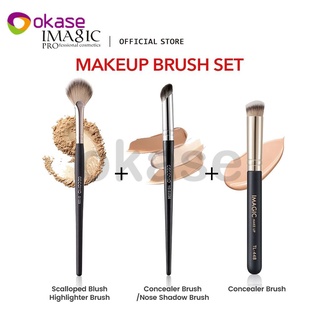 [Hot Sale] Imagic Cruelty Free Brush แปรงแต่งหน้า Soft Foundation Brush เครื่องมือเสริมความงามบนใบหน้า3 Brushes TH