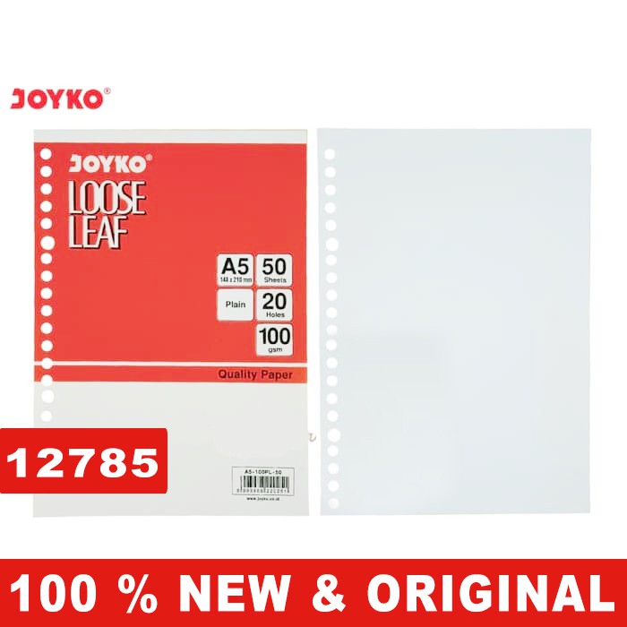 Joyko Plain Loose Leaf Refill A5 100GSM 50 แผ่น