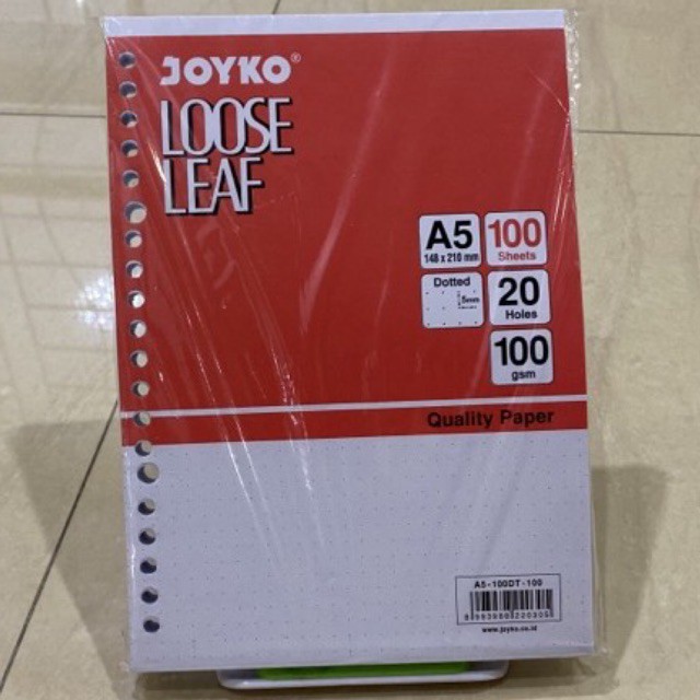 Loose Leaf A5 Dot Dotted 100 แผ่น / ตู้เก็บเอกสาร Binder Dots A5-100DT-100 Joyko