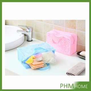 กระเป๋าเครื่องสำอาง โปร่งแสง PVC  ถุงเก็บของ  กระเป๋าเอนกประสงค์ wash bag