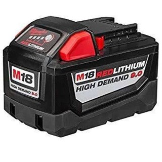 (*ผ่อนได้) Milwaukee M18 9ah battary สีแดง