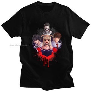 เสื้อยืดคอกลม แขนสั้น ผ้าฝ้าย แบบนิ่ม พิมพ์ลายการ์ตูนอนิเมะ Death Note สไตล์คลาสสิก เหมาะกับของขวัญ สําหรับผู้ชายS-5XL