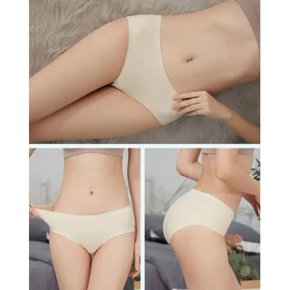 810 กางเกงในไร้ขอบ พับขอบเอว ไม่พับขอบขา เอวกลาง M-3XL เนียนไปกับผิว