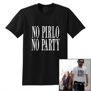 เสื้อผ้าผชเสื้อยืด สีดํา NO PIRLO สําหรับผู้ชายS-5XL