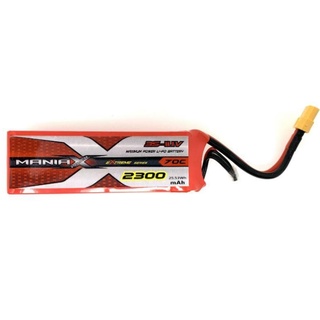 [แบตเตอรี่ 3เซล]ManiaX 3S 11.1V. 2300mAh 70C XT60 plug Lipo battery pack LiPo C สูง ต้องการความแรง เช่น เรือ เครื่องบินด