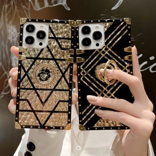 เคสโทรศัพท์มือถือนิ่ม ทรงสี่เหลี่ยม ลายดาว พร้อมแหวนขาตั้ง สําหรับ VIVO V23E V21E V20SE Y73 4G 5G V19 V17 PRO S12 S10E