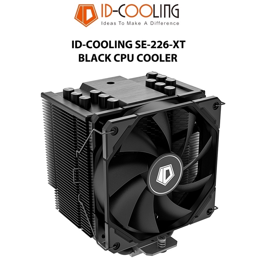 พัดลมซีพียู ID COOLING SE-226-XT / FROZN A610 BLACK CPU AIR COOLER (Support Intel 1700, AMD AM4) ประกัน 1 ปี