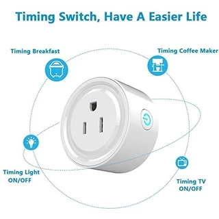 Ewelink สมาร์ทปลั๊ก Wi-Fi เปิดปิด ตั้งเวลานอกบ้านผ่านแอป สั่งงานด้วยเสียง Google Home/Alexa Smart Plug