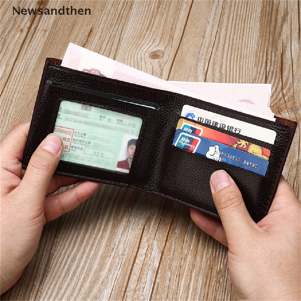 Newsandthen Men's Business Wallet Money Bag Slim Credit Card Short Wallet Thin Purse [Ready Stock] #4