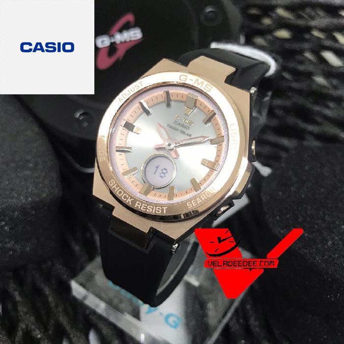 CASIO BABY-G G-MS (Tough Solar) นาฬิกาข้อมือหญิง 2 ระบบ (ประกัน CMG ศูนย์เซ็นทรัล 1 ปี) รุ่น MSG-S200G-1A หน้าดำเรือนทอง