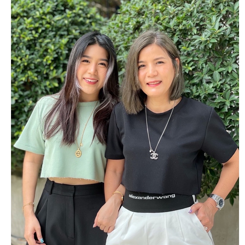 เสื้อครอป  ผ้าร่อง - Crop Top  สีพื้น มี 8 สี - Sydney crop ผ้านุ่มทรงสวย  💘