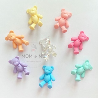 ลูกปัด Resin 3D ตุ๊กตาหมี Teddy แพค 2ชิ้น