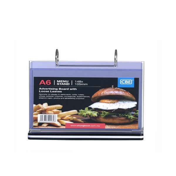 CBE 289 MENU STAND A6-HORIZONTAL
