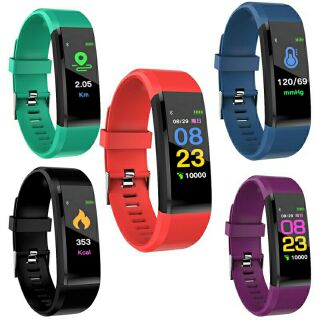 📬 💨 พร้อมส่ง...สีเขียว ⌚ Smart Watch Smart Bracelet Sports Heart Rate Monitor Fitness Tracker Wristband