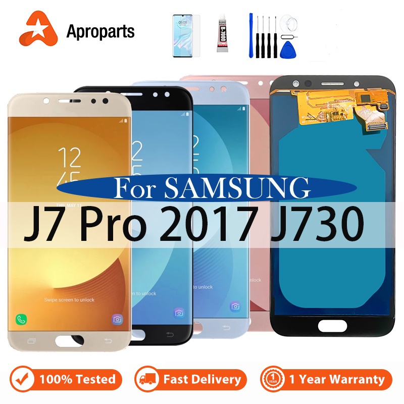 หน้าจอสัมผัสดิจิทัล LCD สําหรับ SAMSUNG Galaxy J7 Pro 2017 J730 J730F J730GM DS J730G DS J730FM DS