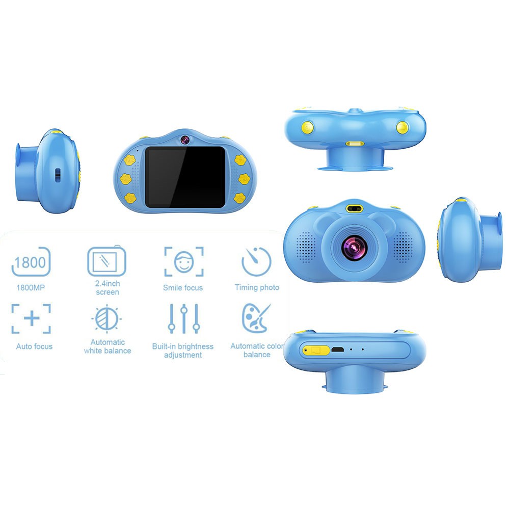 Child Cartoon Mini Camera Toy 2.4IN Big Screen High-definition Camera ...