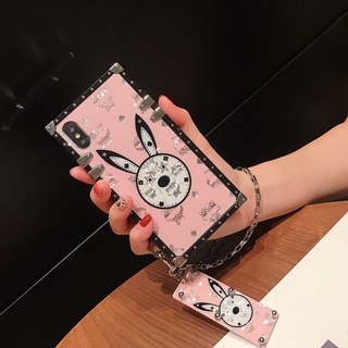 เคสโทรศัพท์ xiaomi redmi note10 pro max note9T 5G NOTE8T NOTE9S NOTE7 redmi NOTE 9T 9C 9AT 9Ai 8A 7A 10X 9PRO 8PRO 7PRO 10PRO Square Fashion pink rabbit soft cover phone case