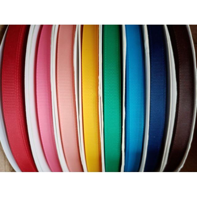 ริบบิ้นผ้า Grossgrain Ribbon ริบบิ้นกรอสเกรน​ 9 มม. แบ่งขาย