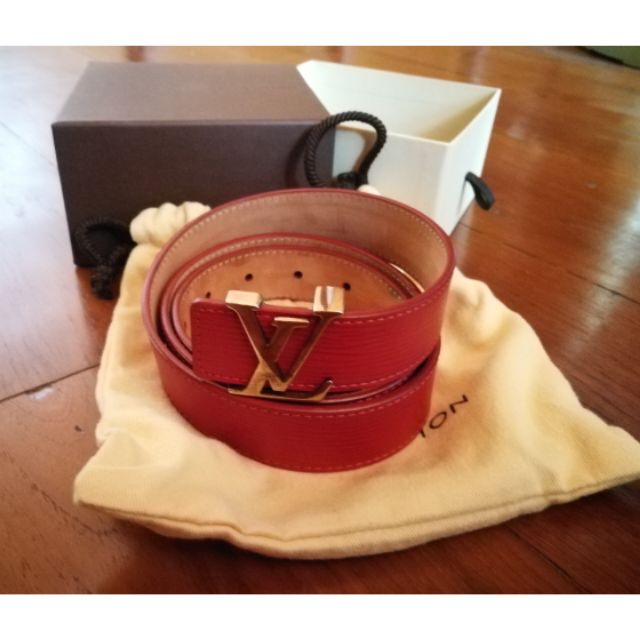 เข็มขัด Louis Vitton ลาย epi สีแดง แท้ 100%