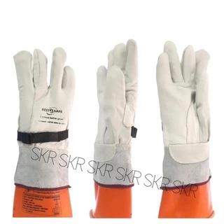 ถุงมือกันไฟฟ้า BestSafe ( 1000V / 5000V ) Class 0 และ ถุงมือหนัง เหมาะสำหรับใช้งานคู่กัน กันไฟฟ้า กันไฟดูด ถุงมือ